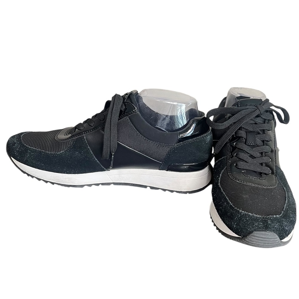 MICHAEL MICHAEL KORS Allie‎ Leather and Canvas Sneaker Women's Size 9.5